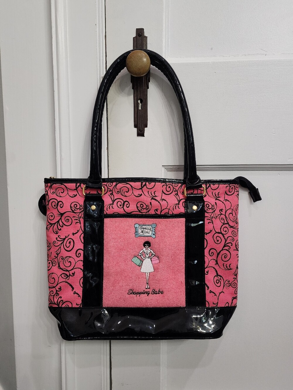 Vintage Y2K Maggi B Ooolala Girls Shopping Babe Pink Indie Shoulder Bag Purse